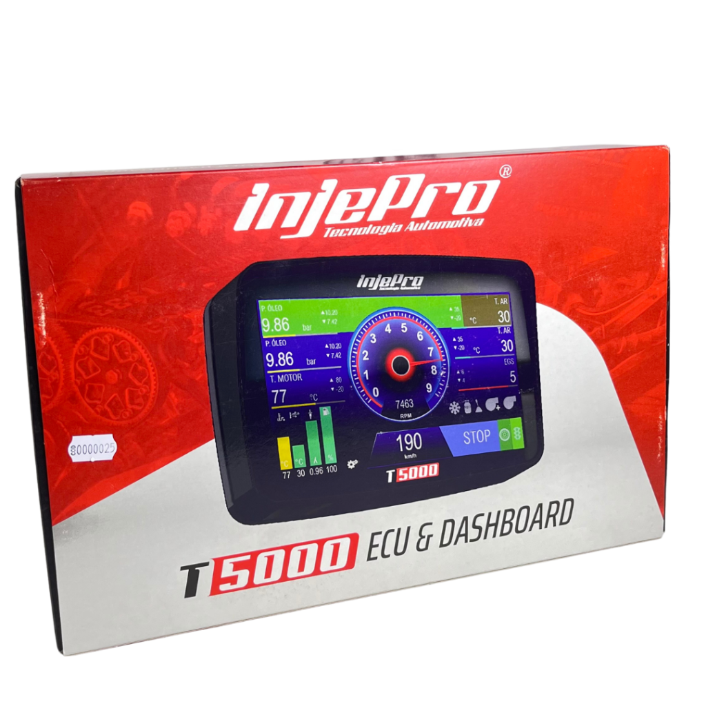 Injeção Programável ECU & Dashboard Injepro T5000 + Chicote 3 Metros (34 Vias)