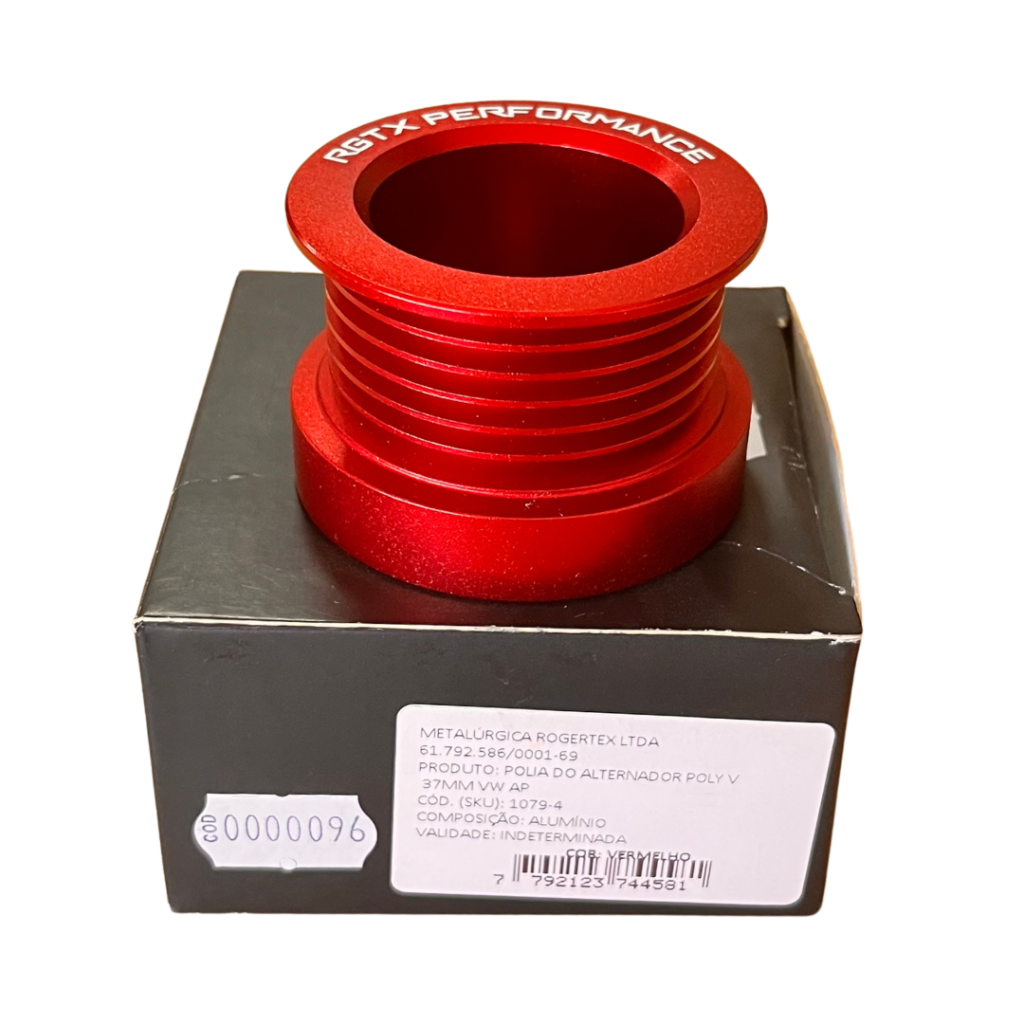 Polia do Alternador Poly V VW AP 37mm RGTX ? Vermelha