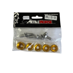 Kit Arruelas Aluminio M8 Dourado Metal Horse