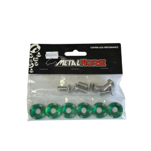 Kit Arruelas Aluminio M8 Verde Metal Horse