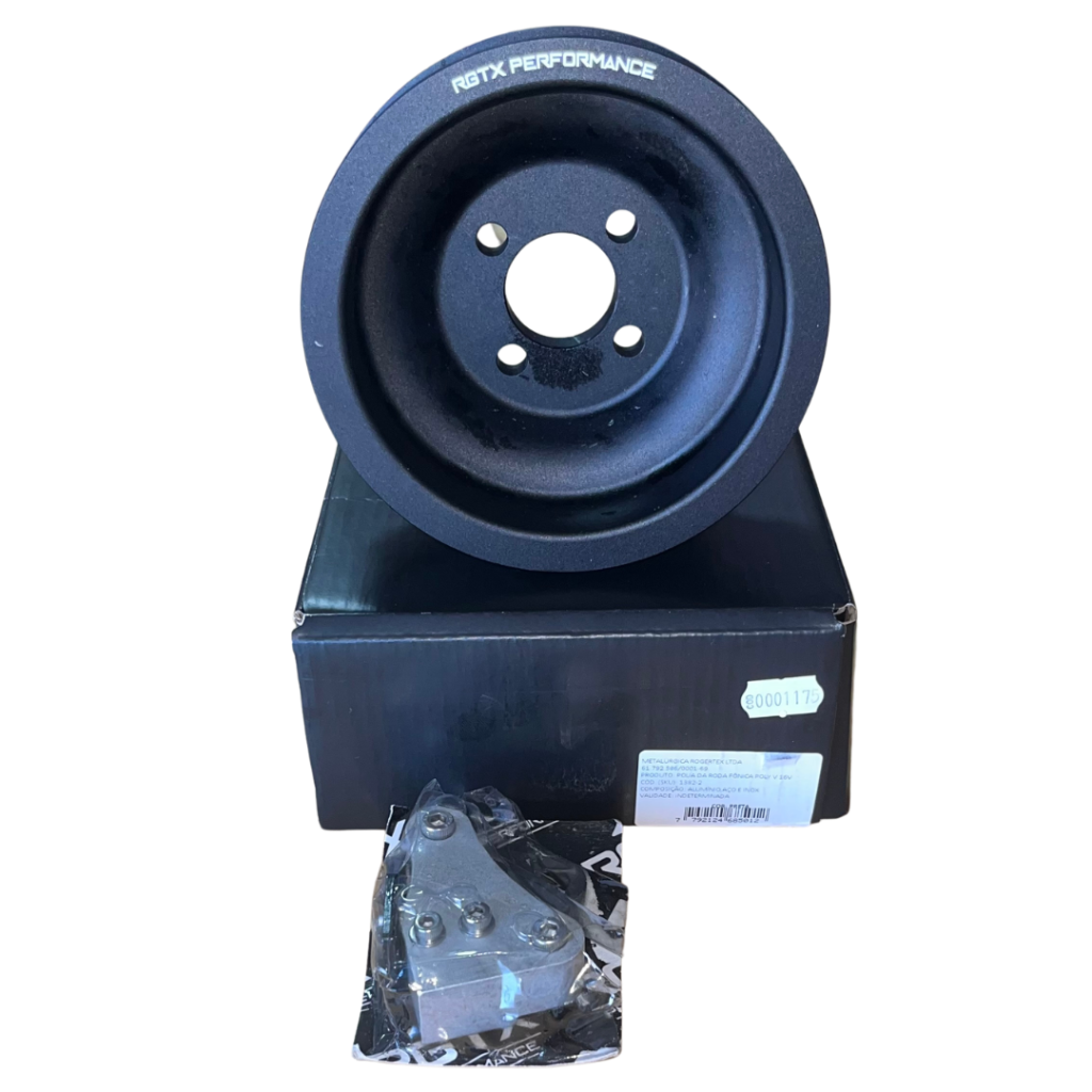 Polia Roda Fônica Poly V VW AP 16V Preta RGTX