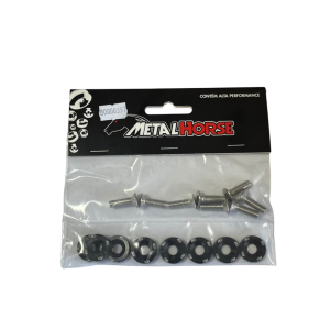 Kit Arruelas M6 Em Alumínio Preto Metal Horse