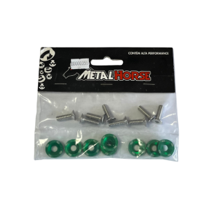 Kit Arruelas M6 Em Alumínio Verde Metal Horse